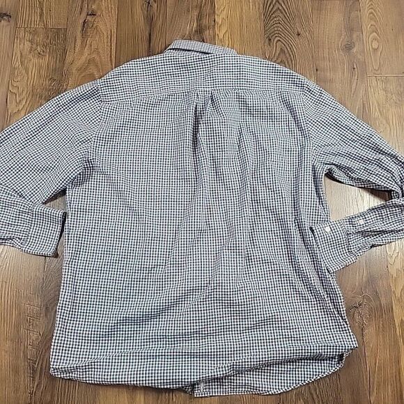 Johnnie-O Shirt Mens Small XL Blue Teal Plaid Long Slv Button Up Preppy LOGO - Picture 6 of 7